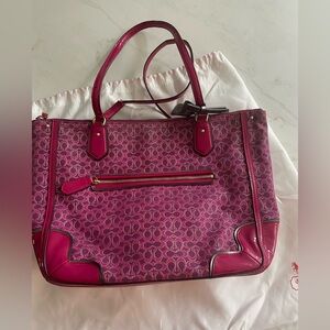Coach Poppy metallic Pink and gold Tote Bag